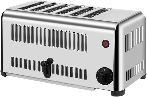 [BRSRAHA2OYCGA2YY] Commercial Toaster with Widen Baking Slots Toaster Bread Machine Toaster Upgrades Stainless Steel Commercial Bread Baking Machine with 1-5 Minute Timing 2240W,6Slice