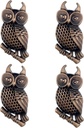 4PCS Animal Knobs for Dresser, Drawers Owl Knob Unique Knobs for Cabinets and Drawers Zinc Alloy Knob Vintage Handle Pull for Cabinets (Copper)