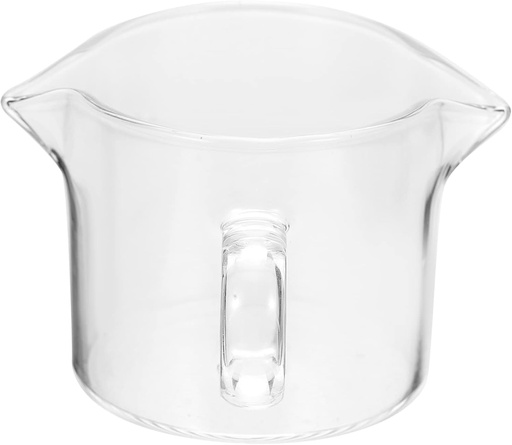 [BRSRACYCO57QA23L] Household Creamer Pitcher Double Beak Design for Easy Pouring Multi-function Glass Milk Cup for Coffee Tea and Milk for Parties and Banquets