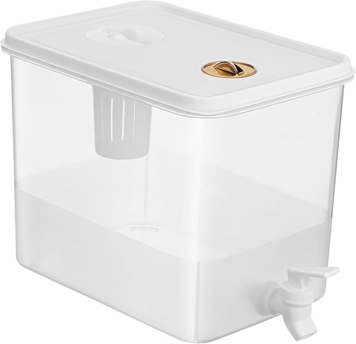 [BRSREBQ6BAHAG3L2] Refrigerator Drink Dispenser with Spigot Plastic Beverage Jug for Cold Juice Iced Tea Lemonade Fridge Water Pitcher for Parties and Daily Use