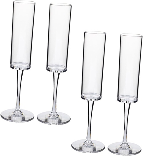 [BRSROCAHDMJWOYLF] Zerodeko 4pcs Unbreakable Coupe Glasses Elegant Wine Goblets for Home Hotel Banquet Bar