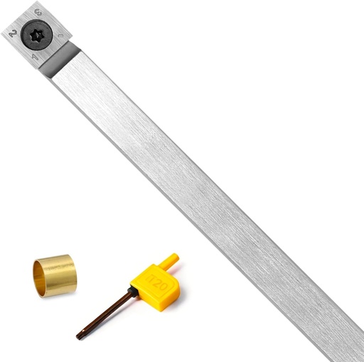 [BRSWGAIDOYPBUFAU] Wood Turning Tool Carbide Tipped Lathe Chisel Rougher Tool Bar 10 Inches With 14mm Square Carbide Insert for Wood Hobbyist or DIY or Carpenter,Handle not Include