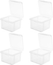 DECHOUS Airtight Plastic Bread Storage Container 4pcs Set Small Bread Box for Fresh Loaf Storage 9.6x9.1x6cm for Kitchen Countertop and Refrigerator