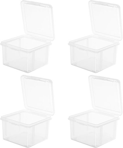 [BRSREFQEAR7RAALF] DECHOUS Airtight Plastic Bread Storage Container 4pcs Set Small Bread Box for Fresh Loaf Storage 9.6x9.1x6cm for Kitchen Countertop and Refrigerator