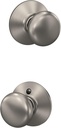 Schlage F10 PLY 619 Plymouth Door Knob, Hall & Closet Passage Lock, Satin Nickel