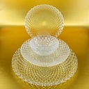 PAVO Clear Glass Dinnerware Set
