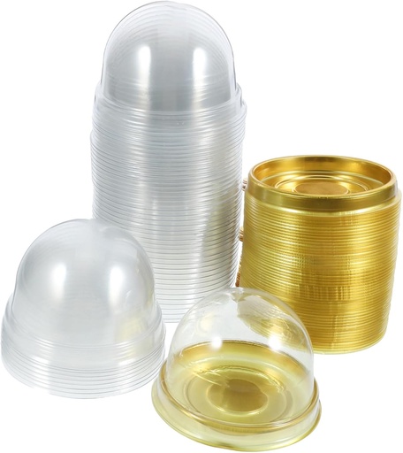 [BRSREYLYDN4A23L2] Ciieeo 50pcs Mini Cupcake Containers Moon Cake Boxes Egg Yolk Cake Packing Box