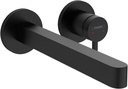 hansgrohe Finoris Modern 1-Handle 2-Hole 0-inch Tall Wall Mounted Bathroom Faucet in Matte Black, 76050671