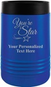 Custom Beverage Holder, 12 oz Blue Personalized You're A Star Insulated Can Cooler