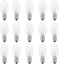 Scentsy Light Bulbs - 15 Packs 15 Watt Night Light Bulbs for Scentsy Wax Warmer,Candle Warmer Lamp,Plug in Wax Diffuser - C7 E12 Base Warm White Salt Lamp Bulb -Dimmable ﻿