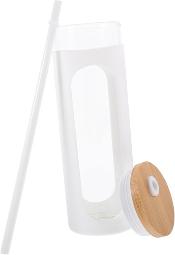 [BRSRAGAQB57AGD3H] Drinking Cup Straw Glass Water Bottle Lid Iced Tea Water Cup for Juice