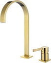 Brushed Basin Faucet 5 Colors Single Handle Wide Bathroom Sink Faucet Faucet Deck Mount Bathtub Faucet Crane(Polished Gold)
