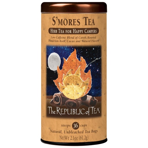 [BRSREGTYO4HBOH3X] The Republic of Tea – S’mores Herbal Chocolate Tea Tin, 36 Low-Caffeine Tea Bags