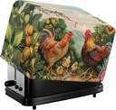 Rooster Toaster Cover 2 Slice for Kitchen Decor with Hang Loop and Drawstring Design Machine Washable Polyester Fabric 2/4 Slice Toaster