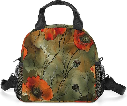 [BRSRAEAYCENAOEQV] Insulated Lunch Bag for Women Green And Dark Brown Lunch Bags for Men Lunchbox Reusable Lunch Boxes