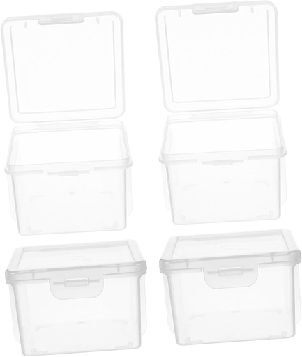[BRSREELQAUPWEDY3] Cabilock 4pcs Bread Storage Container: Airtight Plastic Box - 3.7x3.5x2.3 Homemade Bread Keeper For Kitchen Counter - Storage For Bread And Spices