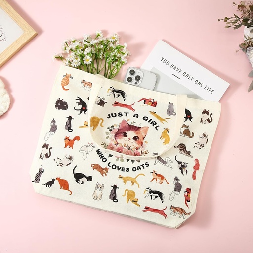 [BRSRAFA6B4PQ2DLL] Dog Gift for Dog Lover Cute Dog Theme Canvas Tote Bag for Women Funny Dog Mom Shoulder Reusable Beach Shopping Handbag