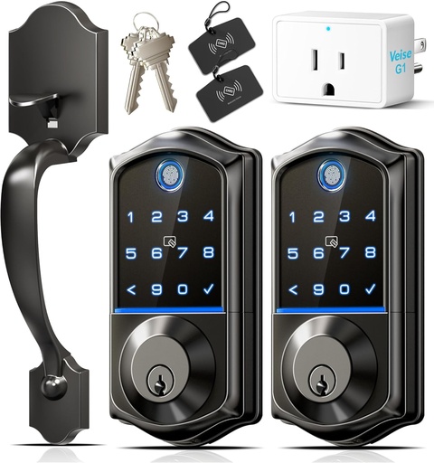 [BRSREYYHAQARUADF] Veise VE017H-VE017G Wi-Fi Smart Door Lock with Handle Set