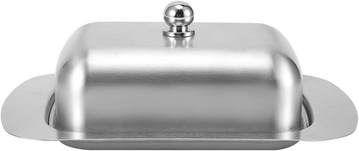 [BRSRA233CIBAO3DB] FLEXMAN Stainless Steel Butter Dish, Dessert Bowl Cheese Bread Box with Handle Cover, Double Insulation Design Butter Dish for Kitchen, Dining Room