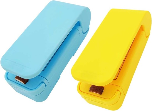 [BRSRAZQEOYFBSYLP] Mini Plastic Bag Sealer for Mylar Bag Heat Sealer with Fridge Magnet Portable Resealer Machine Large Range Splicer for plastic film moisture-proof 2 pieces pack