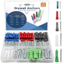 Drywall Anchors and Screws Kit 142Pcs, Wall Anchors and Screws for Drywall, Including 5 Different Sizes