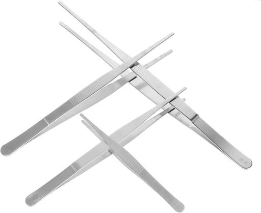 [BRSRACAZOEBWYF3J] 4pcs Long Stainless Steel Tweezers Garden Hand Tool Weed Puller Terrarium Aquascaping Tools