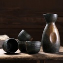 Sake Wine Set, Wine Glass,Sake Set Creative Ceramic Wine Set Home Insulation Wine Glass Ceramics One Pot Four Glasses Sake White Wine Pot,Wine Bowls/B 1Pot 4Cup
