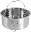 Stainless Steel Steam Basket, Sugar Removal Rice Cooker Insert with Handle, for Food Egg Vegetables Fruits, Effective Amylopectin Reduction (2)