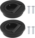 ECSiNG 2PCS Recessed Handles Zinc Alloy Flush Ring Pulls with Screws Invisible Door Knob for Cabinet Drawer Locker Door Boat/Yacht/Car Floor Hatch 40mm OD