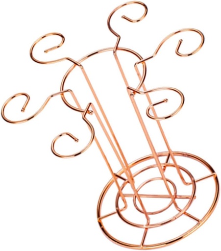 [BRSROBL6CQPWCEYY] 1pc Creative Iron Art Goblet Stand for Wine Glasses Elegant Golden Drainer for Kitchen Organization and Practical Storage