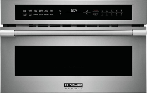 [BRSROHAFPIAQACLX] Frigidaire Professional .30 in. Electric Built-in Microwave in Stainless Steel with Convection Bake Technology and Drop-Down Door PMBD3080AF