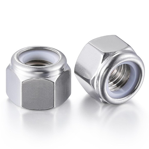 [BRSROFQ5OV7G22TB] Wensilon(10pcs) 1/2-13 Self Clinching Nuts 304 Stainless Steel Self-Lock Nylon Inserted Hex Lock Nuts