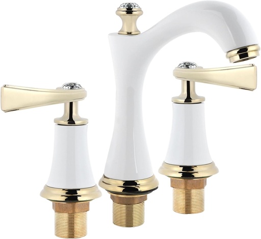 [BRSRA2YYA4PA43IY] Bathroom Faucet Gold Sink Faucet Bathroom Modern Practical Shower Copper Bathroom Cabinet Split Faucet 3-Piece Titaniums Faucet Titaniums Faucet for Bathroom Touch On Faucets