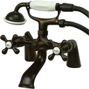 Kingston Brass KS267ORB Kingston Clawfoot Tub Faucet with Hand Shower, Oil Rubbed Bronze