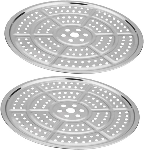 [BRSREFT4OIMRSHLK] Ciieeo 2pcs Cooker Steaming Tray Food Steamer Trays Stainless Steel Canning Rack Steaming Basket Random Style