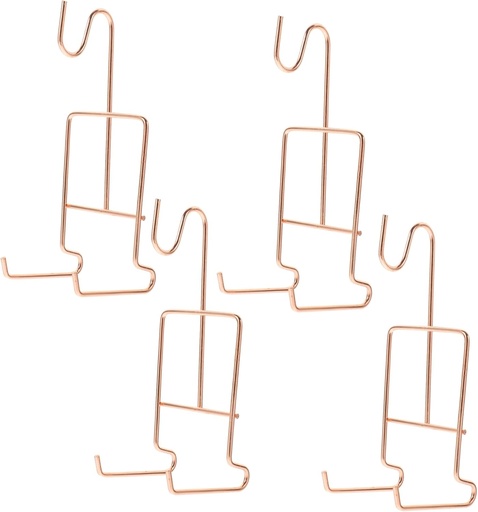 [BRSRE2YRCMPAYCD5] OUNONA 8pcs Metal Coffee Mug Organizer Rack Stylish Display Stand for Tea Cup and Saucer Storage Rose Gold Design for Kitchen Office and Coffee Shop