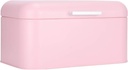 JTLB Pink Iron Bread Container Organizer Retro Household Kitchen Storage Case