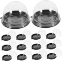 Garneck 50pcs Boxes Mini Cake Box Cupcake Container Single Moon Cake Holders Individual Cupcake Containers