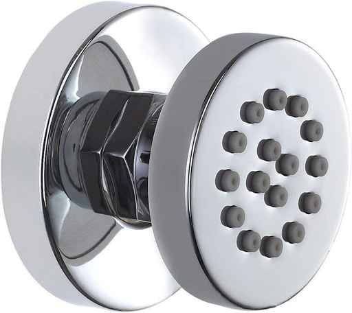 [BRSWKGQZCYHREHT4] Brass Adjustable Round Massage Spa Body Jet Side Sprayer for Bathroom Shower, Chrome Finish