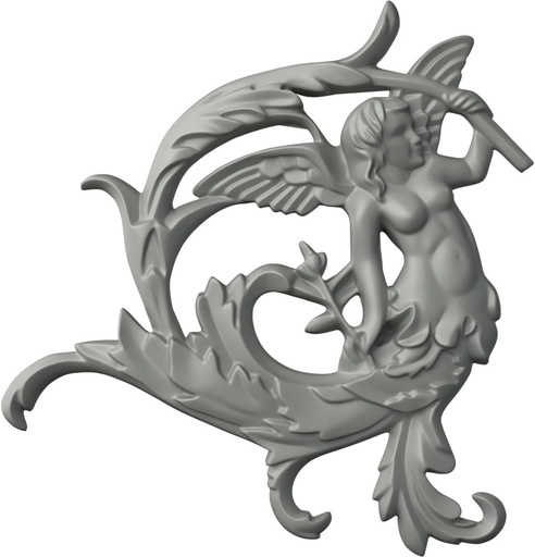 [BRSWIZT4PMGAC3YV] Ekena Millwork 8 1/4"W x 8 5/8"H x 7/8"P Angel Leaf Onlay, Left