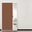 Accordion Door, Folding Door, No-Drilling Retractable Interior Aluminum Frame with Cellular Fabric, Waterproof and Heat Insulation for Bedroom, Bathroom, Kitchen, Office(Filter Brown 28x80