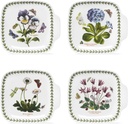 Portmeirion Botanic Garden 7.25-Inch Canape Plate (Set of 4), Assorted Floral Patterns - Durable Porcelain Dinnerware, Oven, Microwave, Dishwasher, Freezer Safe - Durable Tableware Made in England