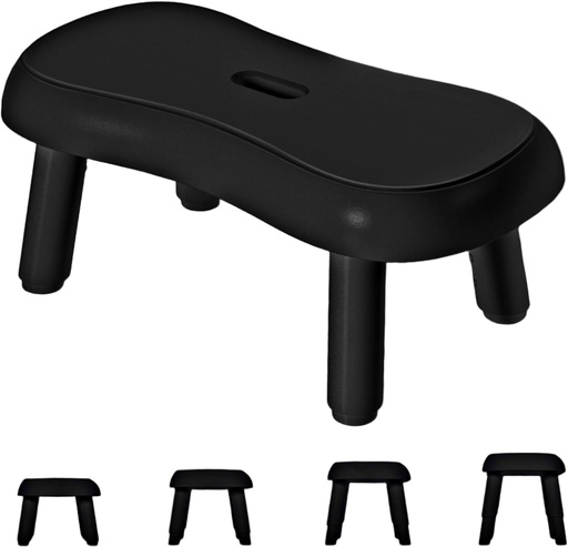 [BRSREZT2CMHGEE3O] Toilet Stool Squat Adult, Poop Stool for Bathroom with Non-Slip Design, Adjustable Height from 6.7 to 9 inches (Black)
