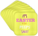 3dRose Its Easter for Peeps Sake - Soft Coasters, Set of 8 (CST_218818_2)