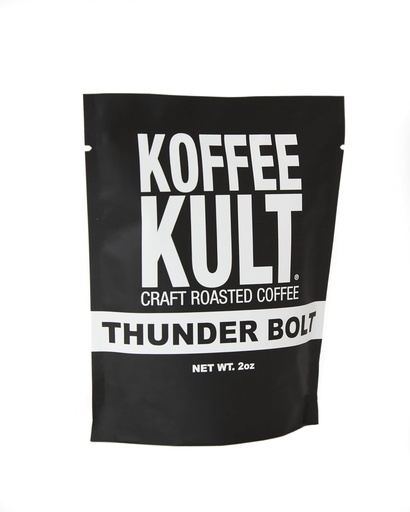 [BRSRACD6C4PR4F36] Koffee Kult Thunder Bolt 2oz Whole Bean Coffee - Our Darkest Roast for Coffee Maker & Grinder Enthusiasts - Perfect Beans for Caffeine Lovers Seeking Bold, Rich Flavors