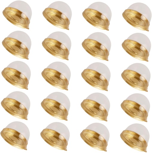 [BRSRAGACO4CREG3L] 100pcs Moon Cake Container Round Cake Carrier Lid Bakery Dessert Box Reusable Packaging for Home Store