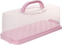 HEALLILY Plastic Rectangular Bread Box Lid Portable Loaf Cake Keeper for Storing Bread Snacks and Desserts for Home Picnics and Events