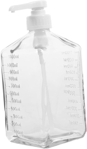 [BRSRAGANCEMBSF3L] Multi-use Glass Syrup Dispenser Pump Capacity Syrup Storage Bottle for Honey and Sauces Compact and Easy to Use for Home and Bar