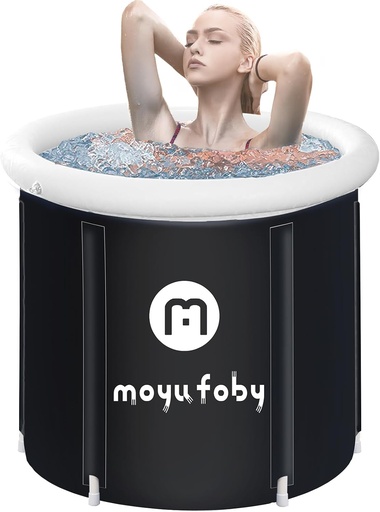 [BRSROGQBA4PRSFYV] Cold Plunge Tub Outdoor Ice Bath Tub for Athletes with Cover, Portable Inflatable Bathtub for Hot Bath Ice Bath, 92.4 Gallons Large Bath Adult Soaking
