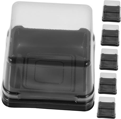 [BRSRAGQKPMNBUDY3] 1set Plastic Moon Cake Box Yolk Puff Packing Container Pet Material for Dessert Shops and Home Use Excellent Sealing for Freshness